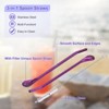 Unique Bargains Stainless Steel Long Handle Round Shaped Drinking Spoon Straws with Cleaning Brushes 2 Pcs - 3 of 4