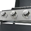 Kumasinova Propane Gas Grill 3 Burner Barbecue Grill, Stainless Steel 26,000 BTU Patio Garden Grill with Two Shelves, Lid, Wheels, and Bottle Opener - 4 of 4