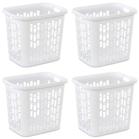 Laundry Basket Storage Organization Bucket Clothing Storage Bucket for Dorm  Dirty Clothes White 