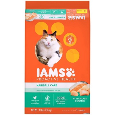 Iams Proactive Health Hairball Care with Chicken & Salmon Adult Premium Dry Cat Food