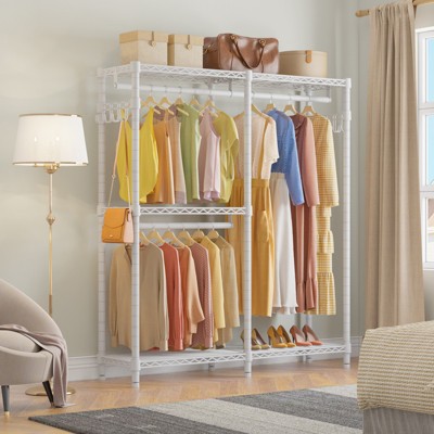 White Heavy Duty Freestanding Wire Closet Organizer