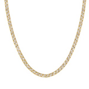 Slickblue Luxurious 18" Necklace with 35.28 Carat CZ, Gold or Silver Finish, Trillion Cut, Women's Jewelry - 1 of 4