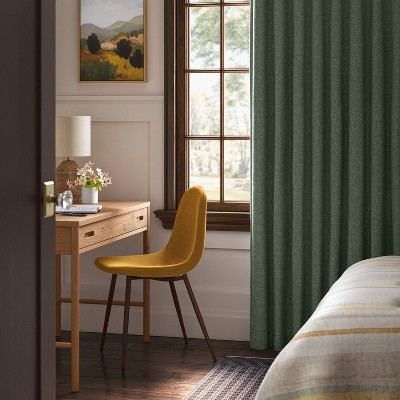 Fern Green Blackout Cotton Polyester Window Curtain Panel