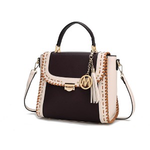 MKF Collection Flora Vegan Leather Satchel Handbag with Functional Design by Mia K - 1 of 4