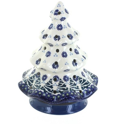 Blue Rose Polish Pottery Festive Fir Tree Luminary : Target