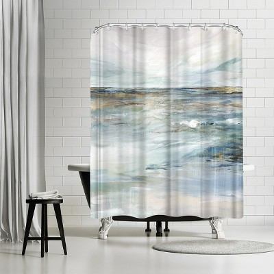Americanflat Midnight Clear Ii By Pi, Clear Top Shower Curtain