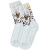 Memoi Women's Cockatoo Limited Edition Cotton Blend Art Crew Sock Light Blue 9-11 - 3 of 4