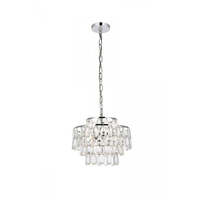 Elegant Lighting Mila 14 inch pendant in chrome