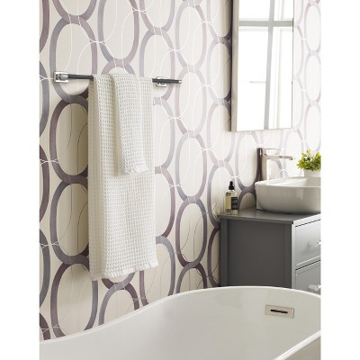 Polished Nickel and Black Bronze 24" Towel Bar