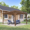 Outsunny Outdoor Wooden Pergola, Grape Vine Gazebo with Concrete Anchors for Garden, Patio, Backyard, Deck - 3 of 4