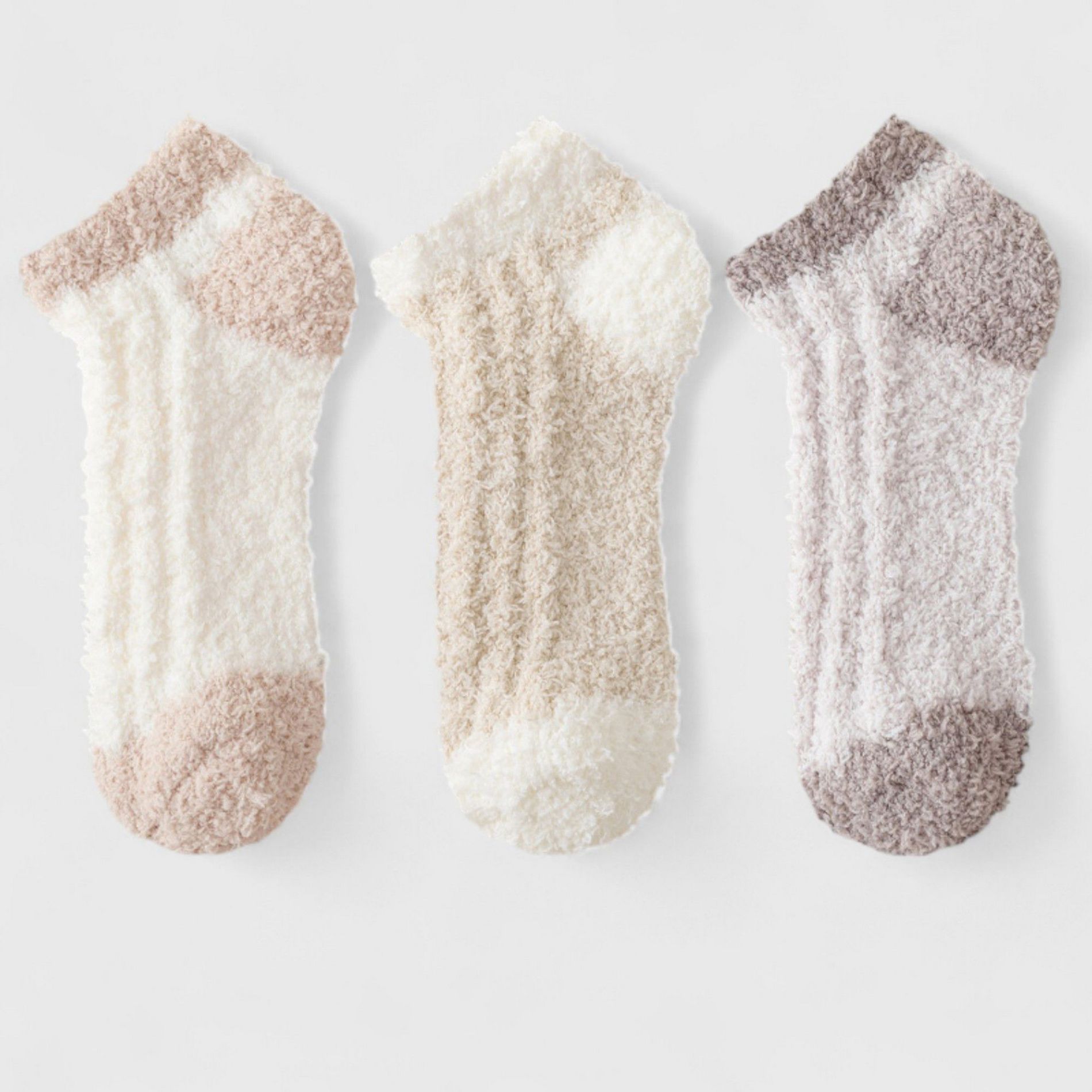Anna-Kaci Women's 3-Pair Ultra-Soft Fuzzy Ankle Socks with Cozy Textured Design US 5–10