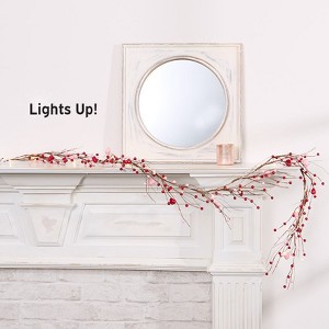 The Lakeside Collection Valentine's Garland LED Lighted with Pink and Red Hearts - 1 of 4