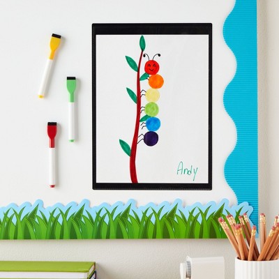 Set of 4 Black Magnetic Vinyl Photo Frames