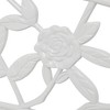 vidaXL Garden Bench White Cast Aluminum and Cast Iron 39.4 in Durable - 3 of 4