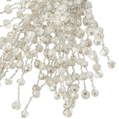 Silver Beaded Burst Design Napkin Rings Set of 4