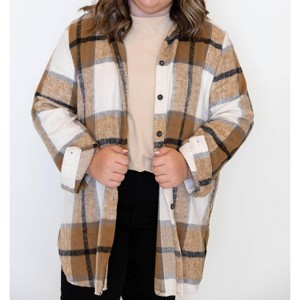 Women's Cozy Cabin Flannel Shirt - PLUS - Madelyn - 1 of 2