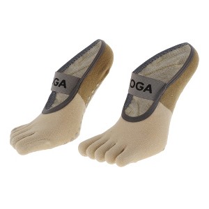 Unique Bargains Women's Non-Slip Five Toe Socks 1 Pair - 1 of 4