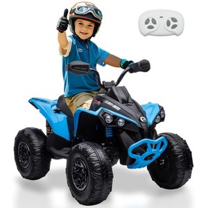 12V Kids Ride On Car, 4 Wheeler Electric ATV Ride On Toys for Kids Ages 37-95 Months with 5MPH Max Speed, Remote Control, Treaded Tires - 1 of 4