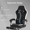 FONTOI Ergonomic Computer Chair Adjustable Reclining Task Seat with Headrest and Arm Support for Office or Gaming Room, Black, 25.2"*25.39"*48.43" - 3 of 4