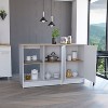 NicBex Kitchen Island Cart Morden Kitchen Carts with Storage, 2 Cabinet Door, 2 Storage Shelves for Kitchen, White - 3 of 4