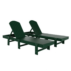 WestinTrends Dylan Classic Adirondack Poly Reclining Chaise Lounge (Set of 2pcs) - 1 of 4