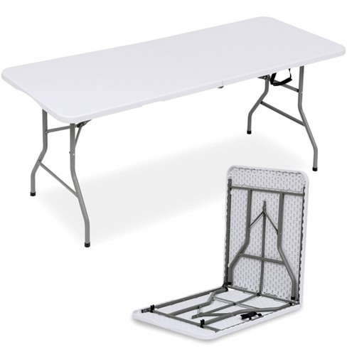 Sugift 6ft Plastic Rectangle Folding Table White Target