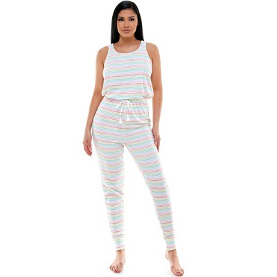 Emerson Road Womens Jersey Lined Terry Lounging Jumpsuit