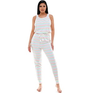 Emerson Road Womens Jersey Lined Terry Lounging Jumpsuit - 1 of 3