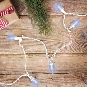 Northlight LED C7 Christmas Lights - Pure White - 16' White Wire - 25ct - 1 of 3