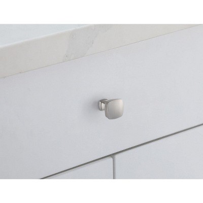 Brushed Nickel 1.3" Square Drawer Knob Set