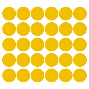 Unique Bargains Self-Adhesive Waterproof PVC Classroom Round Floor Sticker 30 Pcs - 1 of 4