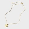 14K Gold Dipped Heart Charm Initial Necklace - A New Day™ Gold - 2 of 4