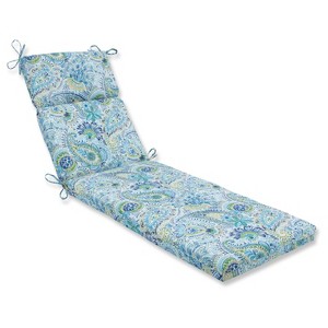 Outdoor/Indoor Gilford Blue Chaise Lounge Cushion - Pillow Perfect