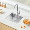 VEVOR 25 inch Kitchen Sink Workstation, 304 Stainless Steel Top Mount Sinks, Drop-In Single Bowl Farmhouse Basin with Accessories, Silver - 2 of 4