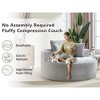 Round Memory Foam Chair Bed with Three Pillows, Removable Cushions and Anti-Slip Design for Living Room - 3 of 4