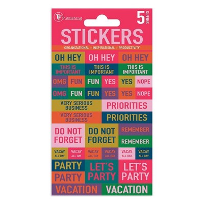 Undated In Any Event Planning Sticker Pack - Multicolored