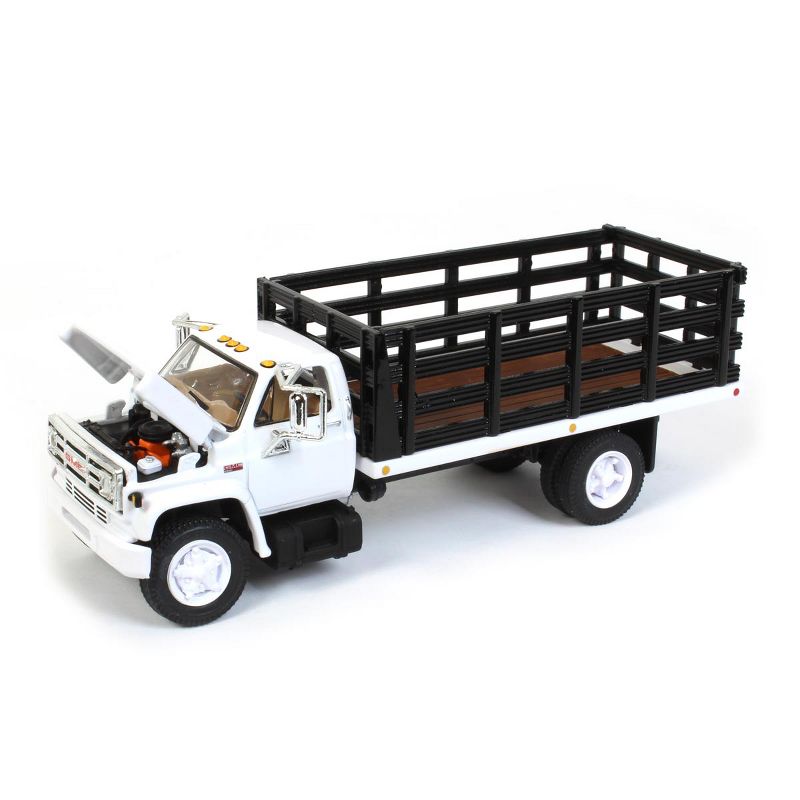 1/64 Diecast GMC 6500 Stake Bed Truck, White With Black Stakes, First Gear Exclusive DCP 60-0891, 4 of 6