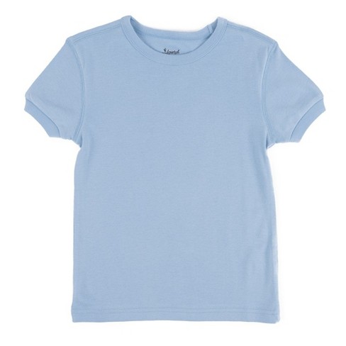 Leveret Kids Short Sleeve Cotton T-shirt Light Blue 4 Year : Target