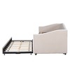 Upholstered Daybed Sofa Bed Twin Size With Trundle Bed and Wood Slat Blue - 3 of 4