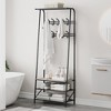 31.5''Coat Rack, 3-in-1 Hall Tree with Shoe Bench - 4 of 4