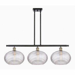 Ithaca - 3 Light Stem Hung Island In Industrial Style-11.25 Inches Tall and 38.5 Inches Wide - 1 of 1