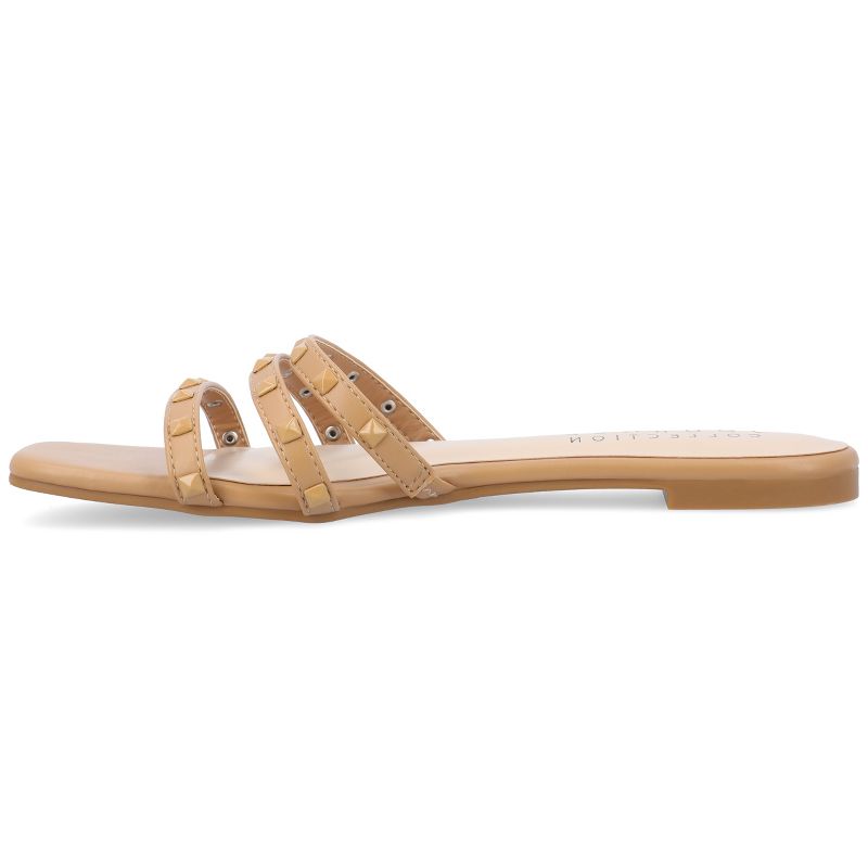 Journee Collection Womens Camarie Slip On Slide Multi Strap Sandals, 2 of 10
