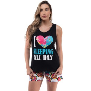 Just Love Womens Tank & Short Cute Pajama Set - Ribbed PJ Sets Sleepwear Loungewear - 1 of 3