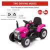 12V Ride on Tractor with Trailer and Remote Control,Toddler Kids Electric Vehicle Car with LED Headlights, Speed Up to 5mph - 3 of 4