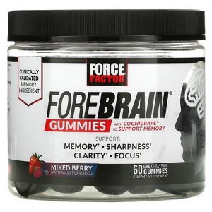 Force Factor Forebrain Gummies, Memory Support, Mixed Berry, 60 Gummies - 1 of 2