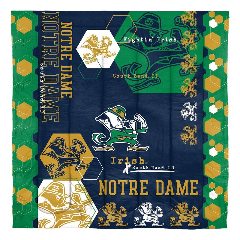 NCAA Notre Dame Fighting Irish Hexagon Comforter Set, 2 of 3