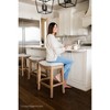 Maven Lane Adrien Rustic Backless Fabric Saddle Seat Bar Height Bar Stool - 3 of 4