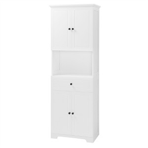 Ridstar 67.7 in. H White Bathroom Cabinet with Four Doors - 1 of 4