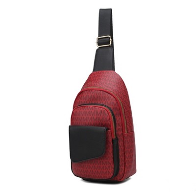 MKF Collection Kace M logo Printed Vegan Leather Women’s Sling Bag by Mia K