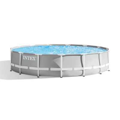 Intex 26723EH 15ft x 42in Prism Frame Above Ground Swimming Pool Set with Easy Set Up and Filter